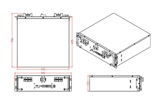 OEM Bateria de ferro de lítio de 48V 100AH Bateria de armazenamento de energia incorporada