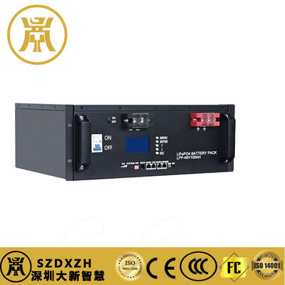 preto 48v Bateria de montagem de rack 100Ah Lifepo4 Bateria embutida